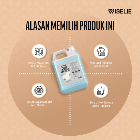 Wiselie Deterjen Cair Pencuci Pakaian 5-in-1