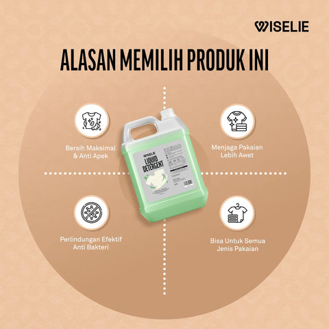 Wiselie Deterjen Cair Pencuci Pakaian 5-in-1