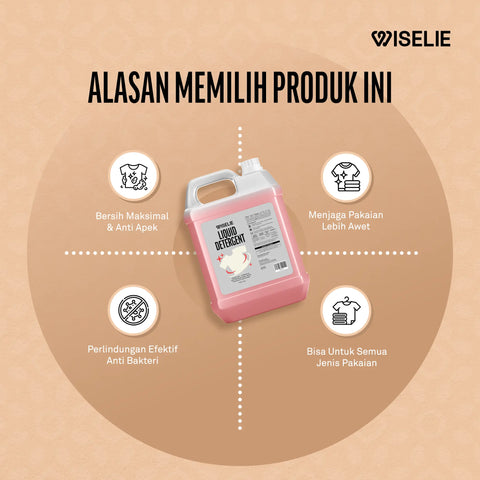 Wiselie Deterjen Cair Pencuci Pakaian 5-in-1