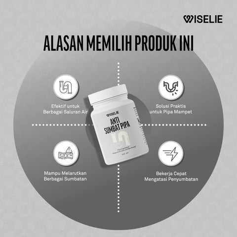 Wiselie pembersih sumbatan pipa yang aman tanpa HCL