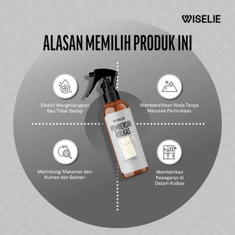 Wiselie pembersih kulkas food grade sedang digunakan