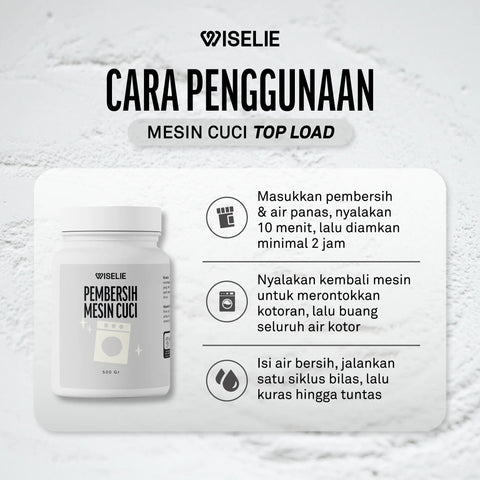 Cara membersihkan mesin cuci top loading dengan bubuk pembersih mesin cuci