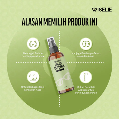 Wiselie semprotan anti embun untuk berbagai macam lensa