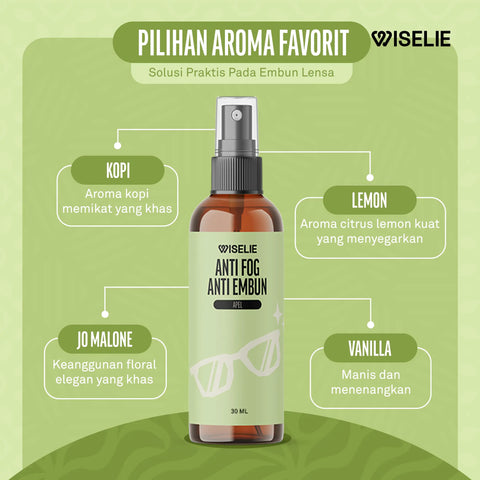 Varian aroma favorit dari produk pembersih lensa anti embun wiselie