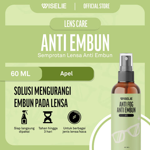 Produk semprotan pembersih lensa anti embun anti fog wiselie