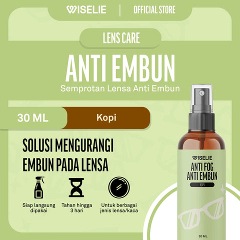 Produk semprotan pembersih lensa anti embun anti fog wiselie