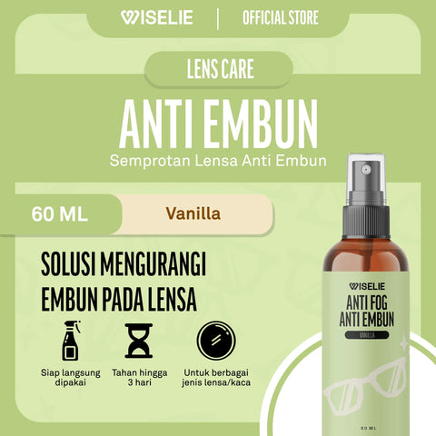 Produk semprotan pembersih lensa anti embun anti fog wiselie