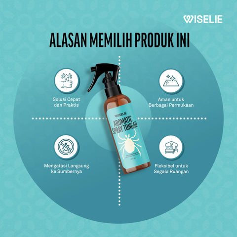 Wiselie semprotan anti tungau disemprotkan ke kasur