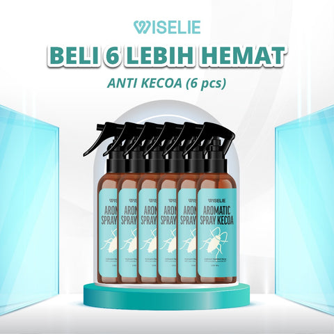 Wiselie Paket Bundling 6 Pcs Lebih Hemat Spray Pengusir Anti Hama Cicak, Semut, Kecoa, Rayap, Tungau, Kucing dan Tikus Kemasan 250ml