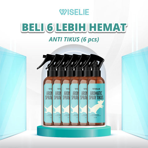 Wiselie Paket Bundling 6 Pcs Lebih Hemat Spray Pengusir Anti Hama Cicak, Semut, Kecoa, Rayap, Tungau, Kucing dan Tikus Kemasan 250ml