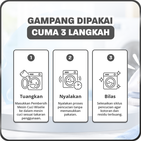 Wiselie Pembersih Mesin Cuci 500 g–1 kg