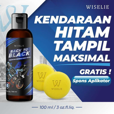 Wiselie Back To Black Pengkilap Kendaraan Penghitam Body Kendaraan Ampuh