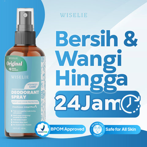 Wiselie Deodorant Spray Anti Bau Badan Penghilang Bau Ampuh Hingga 24jam Deodorant Bahan Alami Non Alkohol Aman Untuk Kulit