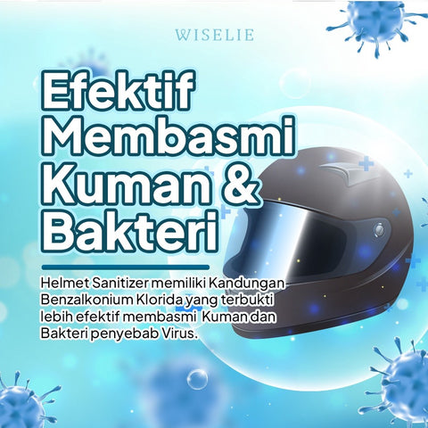 Wiselie Parfum Penghilang Bau Helm 60ML Helmet Sanitizer non Alcohol Anti Bacterial Anti Bau Anti Virus Antibakteri Antivirus Premium Original Termurah Terbaik  Active Spray Wiselie
