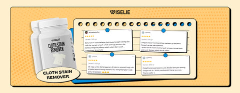 Testimoni review pembeli pembersih noda pakaian bandel dari wiselie